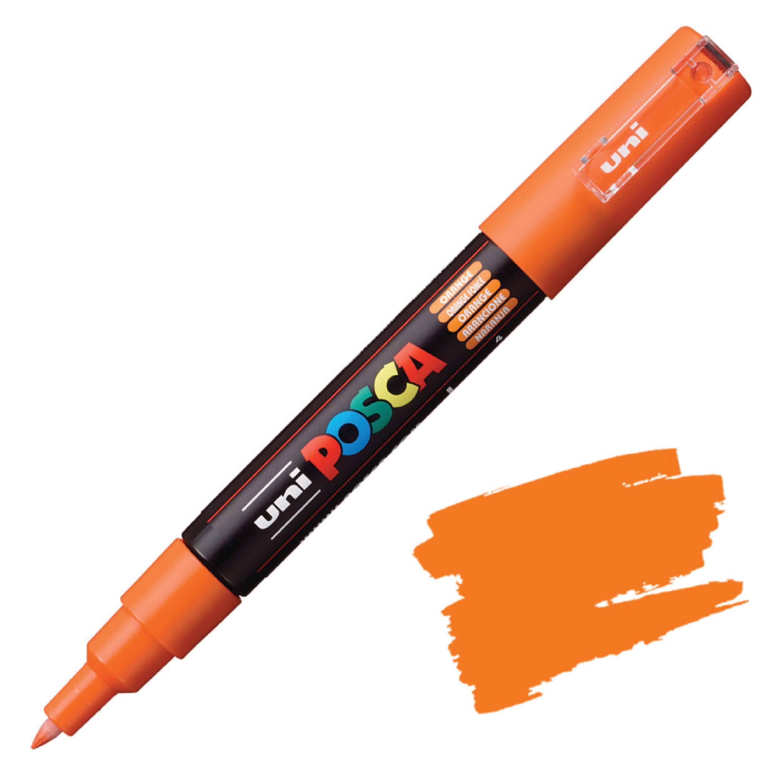 Marker Fine Cone Tip 0.9-1.3mm Orange POSCA Uni